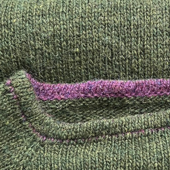 Vintage Parisian Mohair Wool Knit Sweater Oversized Handmade Preppy Slouchy Cozy - Picture 5 of 7